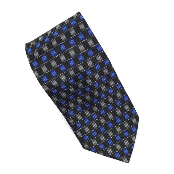 Cittià Altà Other - Cittia Alta Blue/Black Checkered Silk Tie